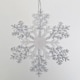 image 1 of Glitter Assorted & Clear Acrylic Christmas Snowflake Hanging Decoration 26cm