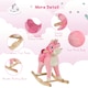 image 3 of HOMCOM Kids Rocking Unicorn Ride-On Horse Moving Mouth Tail Sounds 36-72 Mnths