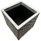 image 1 of 1 x Square Lazio Effect Large Pewter Gray Patio Planter Ideal For Flowers & Plants | Grey
