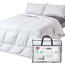 Homescapes 4.5 Tog Duvet Luxury Goose Feather and Down for Summer Lightweight, Double | White | Double
