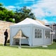 image 3 of Outsunny 3 x 6m Pop Up Gazebo with Sides, UPF50 Height Adjustable Marquee Party Tent, Wedding Canopy, Instant Event Shelter with Carry Bag and Sand Bags for Garden, White