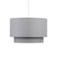 image 2 of First Choice Lighting Dark Grey 2 Tier Ceiling Light Shade Grey