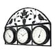 image 4 of Charles Bentley Shabby Chic Dark Grey Wall Clock With Thermometer & Hygrometer