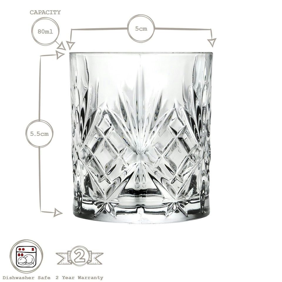 image 1 of RCR Crystal Melodia Shot Glasses - 80ml - Pack of 6 Clear