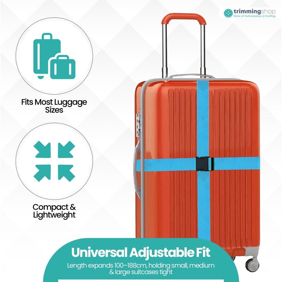 image 1 of Strong Adjustable Luggage Strap with Buckle - Pack of 4