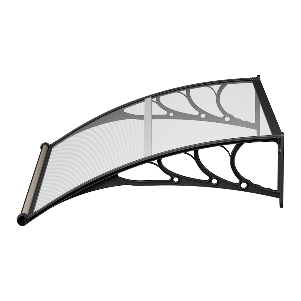 image 1 of Living and Home Awning Canopy for Window and Door with Drainage - 150cm W x 100cm D Clear