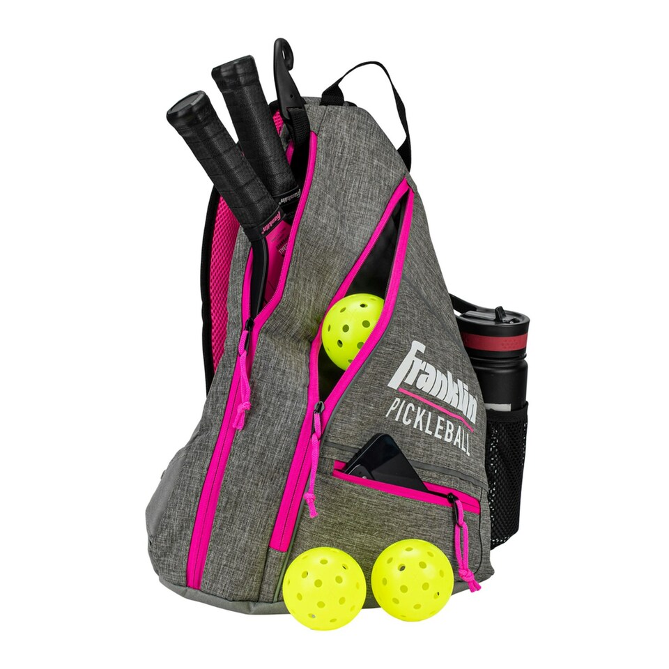 Franklin Logo Pickleball Sling backpack - Grey/Pink - One Size