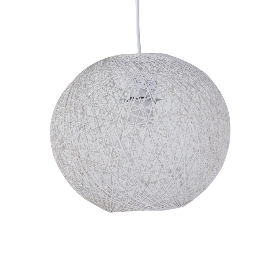 image 1 of Abaca - White 10 inch Globe Ceiling Light Shade | White | Medium | 1