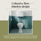 image 6 of Kinston Traditional Mid Level Toilet Pan, Cistern, Ceramic Handle & Soft Close Seat - White - Balterley