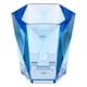 image 1 of Interiors by Premier Blue Acrylic Bathroom Tumbler, Lightweight Textured Tumbler Cup, Modern Frosted Water Tumbler With 3D Design
