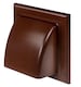 image 1 of 125mm Brown Vents Ventilation Grate Covering Return Flap ABS Outer Cover | Brown