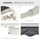 image 6 of Outsunny Garden Sun Shade Canopy Retractable Awning, 2.5 x 2m, Grey 