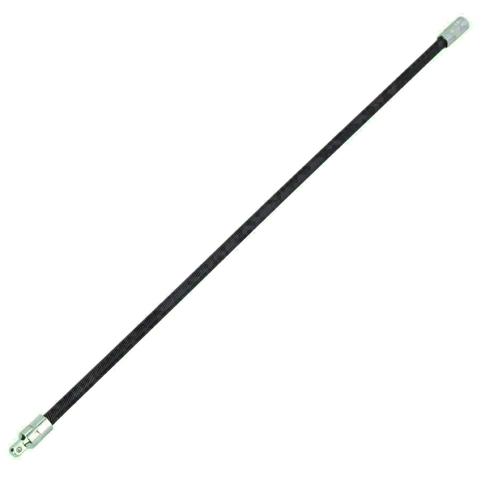 image 1 of Extra Long 1/4" Dr Flexible Flexi Socket Hex Bit Holder Extension 450mm Bergen