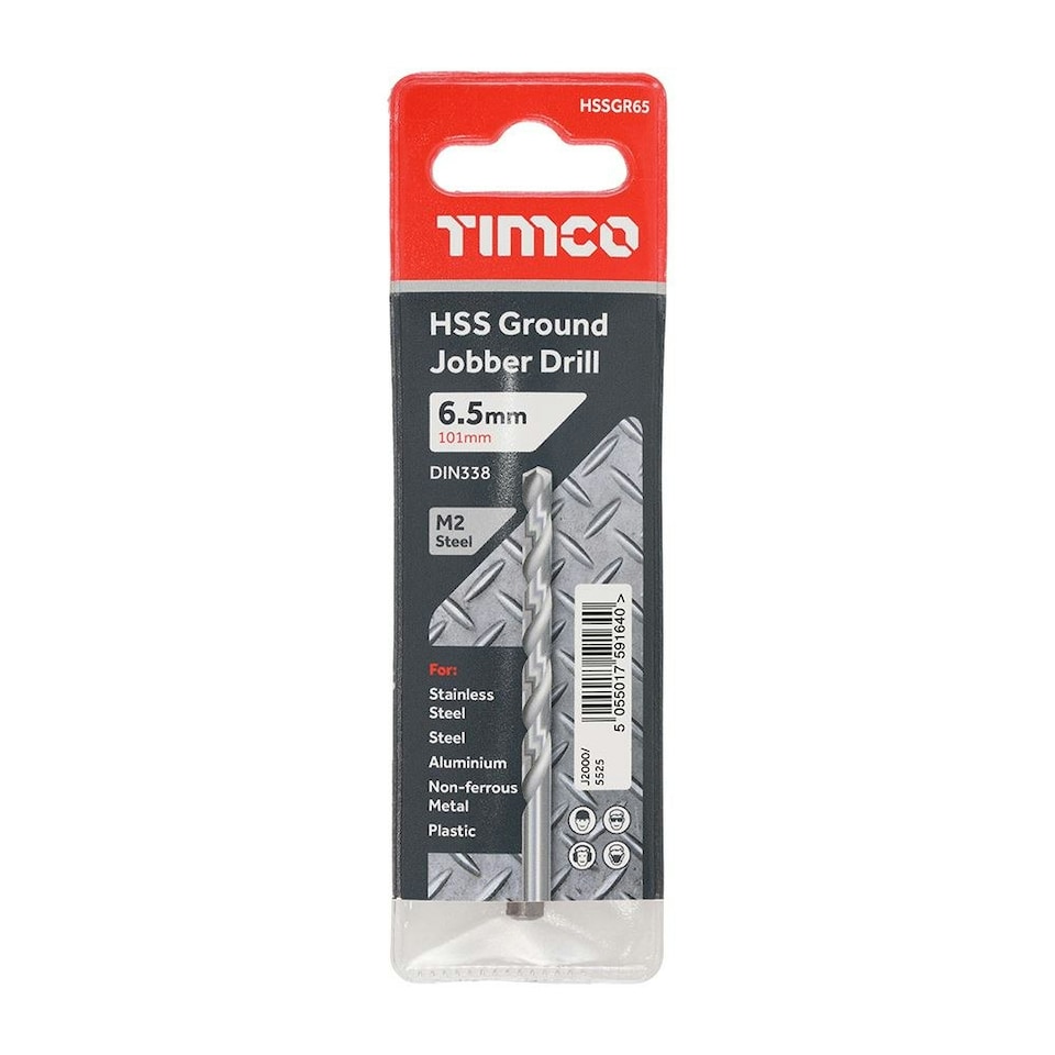 image 1 of Timco - Ground Jobber Drills - HSS M2 (Size 6.5mm - 1 Each)