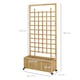 image 5 of Outsunny Wooden Trellis Planter, Raised Garden Bed with Wheels, Natural