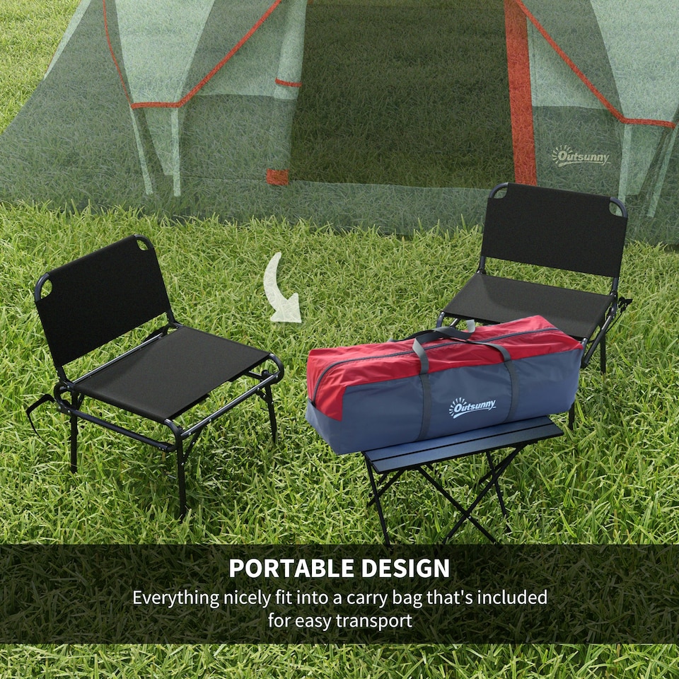 image 1 of Outsunny Outdoor  Camping Tent For 5-6 W/ Bag, Fibreglass & Steel Frame