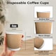 image 2 of ECONX 4oz Disposable Coffee Cups 3-PLY Insulated Ripple Wall Takeaway Paper Cups 100pc