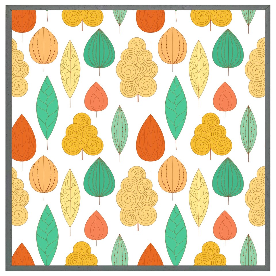 image 1 of Decorative leaves (Picture Frame) Brown | L