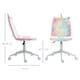 image 7 of Vinsetto Fluffy Unicorn Office Chair w/ Swivel Wheel, Cute Desk Chair, Rainbow