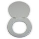 image 2 of Interiors by Premier Matte Grey Toilet Seat With Panel Lid, Toilet Cover With Fixings For Office Use, Oval Bathroom Seat Lid