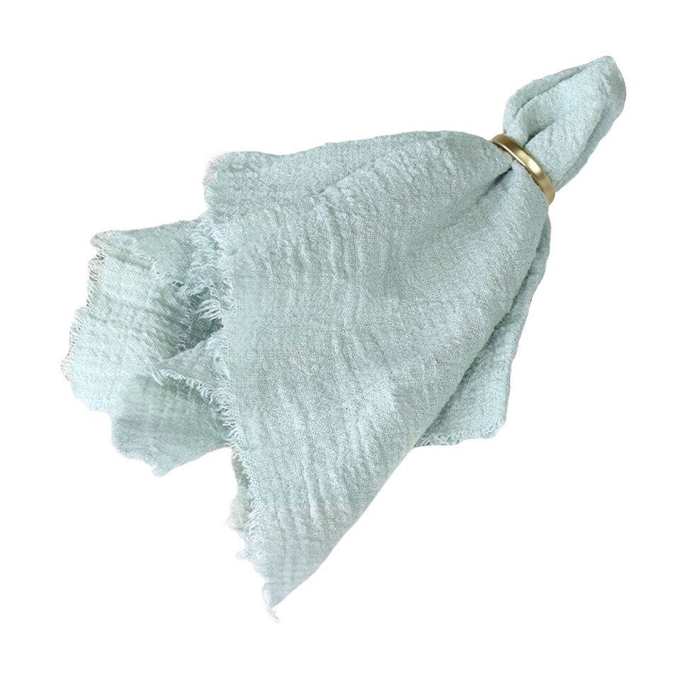 image 1 of 6pcs Fringe Cloth Napkin, 100% Soft Cotton Cloth Napkins - 20 Inch