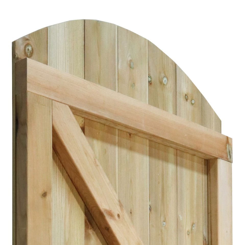 image 1 of Arch Top Wooden Garden Gate 6ft x 2.5ft Tongue & Groove Fully Framed Treated Door