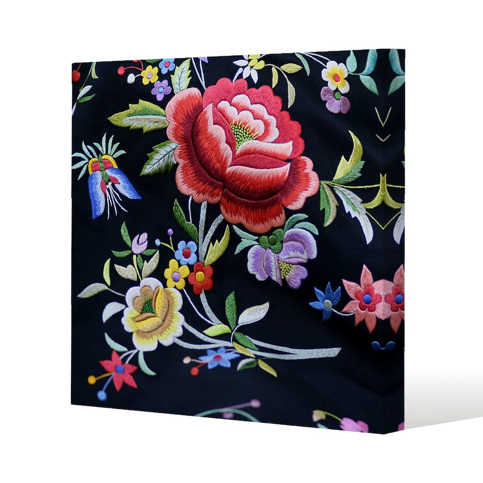 image 1 of Vibrant Flowers (Canvas Print) 90 x 90 x 4cm