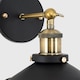 image 4 of ValueLights Colonial Industrial Black and Antique Brass Wall Light