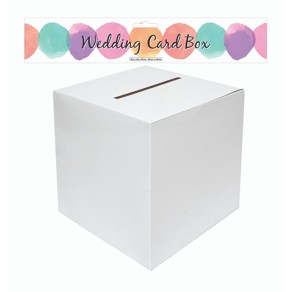 image 1 of White Wedding Card Boxes 30cms x 30cms x 30cms