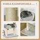 image 7 of PawHut Cat Tree Tower Scratcher with Bed for Indoor Cats, Light Grey