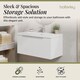 image 2 of Balterley Fluted Wall Hung 1 Drawer Vanity Basin Unit with Ceramic Basin | White | Satin White
