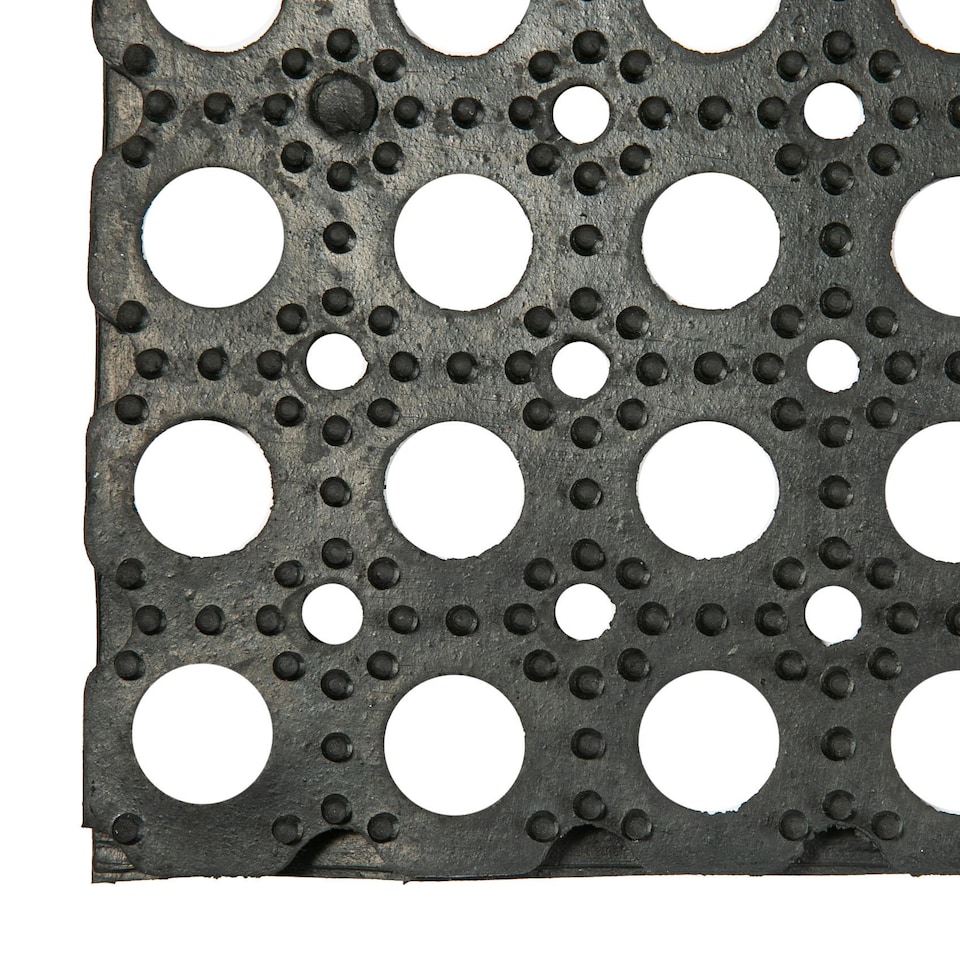 image 1 of Nicola Spring Heavy Duty Door Mat - 80 x 60cm - Rubber Indoor Outdoor Floor Mat Dirt Trapper Rug Non Slip Doormat