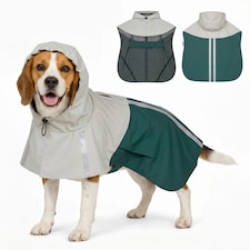 PawHut Dog Raincoat with Hood, Dog Rain Jacket, for Medium Dogs, M