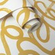 image 3 of Holden Décor Squiggle Wallpaper - Ochre/White - One Size Yellow