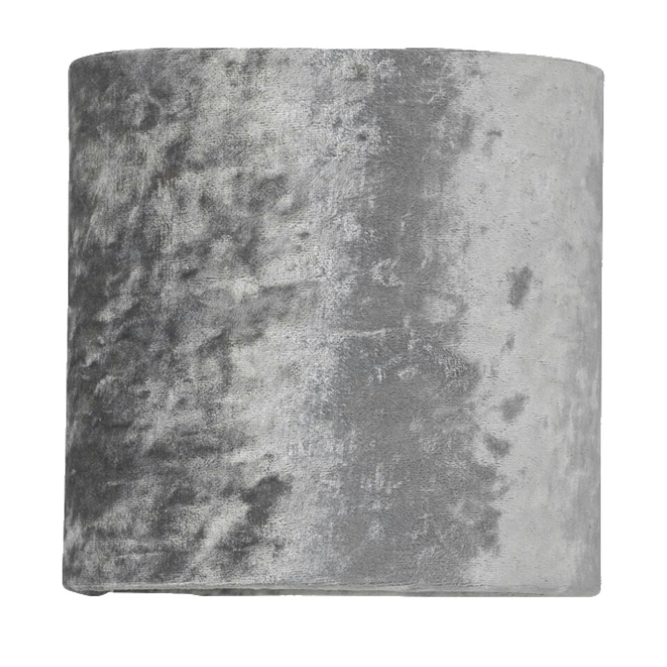 image 1 of First Choice Lighting Set of 2 Chrome Jewelled Table Lamp with Grey Crushed Velvet Shades Chrome | Grey