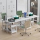 image 8 of HOMCOM Computer Writing Desk w/ Shelf PC Workstation for Home Office White