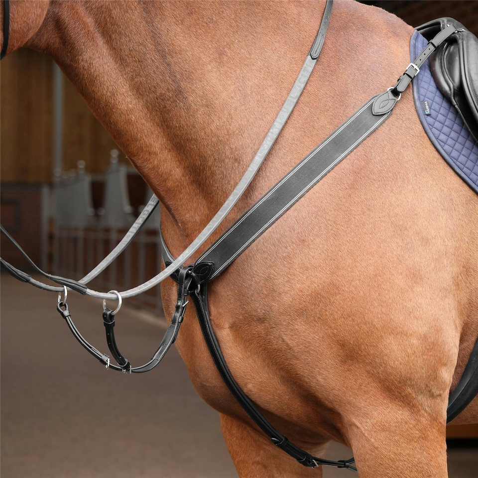 image 1 of Lusso 3 Point Elastic Breastplate Black | Size: Full
Colour: Black