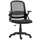 image 1 of HOMCOM Ergonomic Swivel Computer Chair with Flip-up Armrests, Black Black