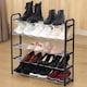 image 3 of House of Home 5 Tier Shoe Rack Freestanding Metal Rail Stand 15-20 Pairs | Black