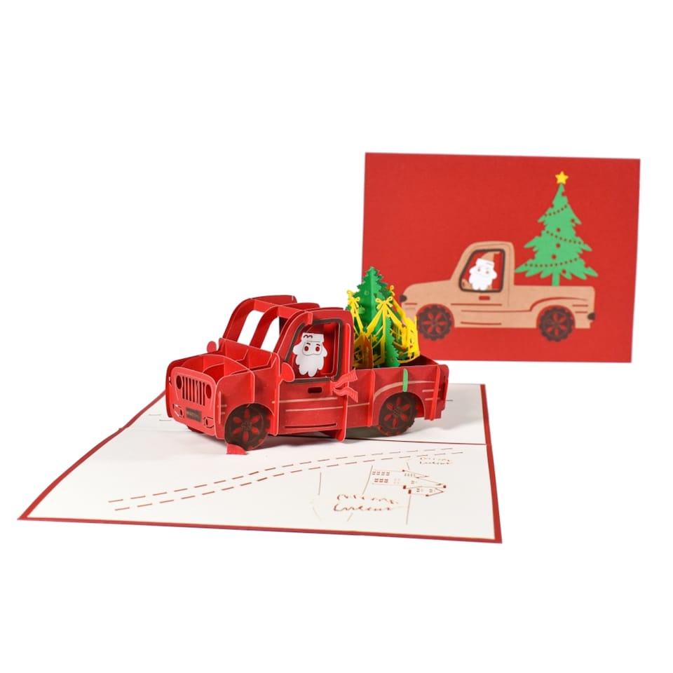 image 1 of Tree Delivery Festive Truck 3D Pop Up Christmas Card