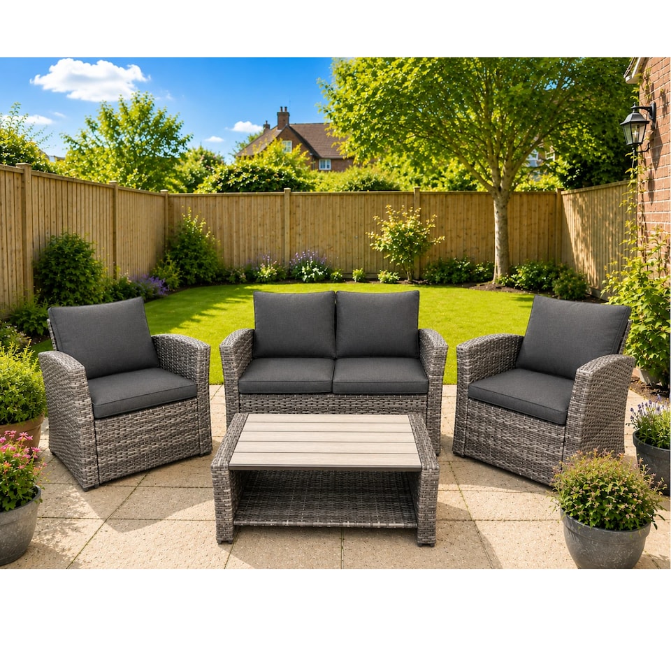 image 1 of The Wilmslow 4 Seat Rattan Sofa Lounge Set
