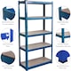 image 7 of Home Vida 5 Tier Large Heavy Duty Adjustable Steel Garage Shelving, Blue - Holds 875kg - (Set of 4) | Blue | Blue | Large