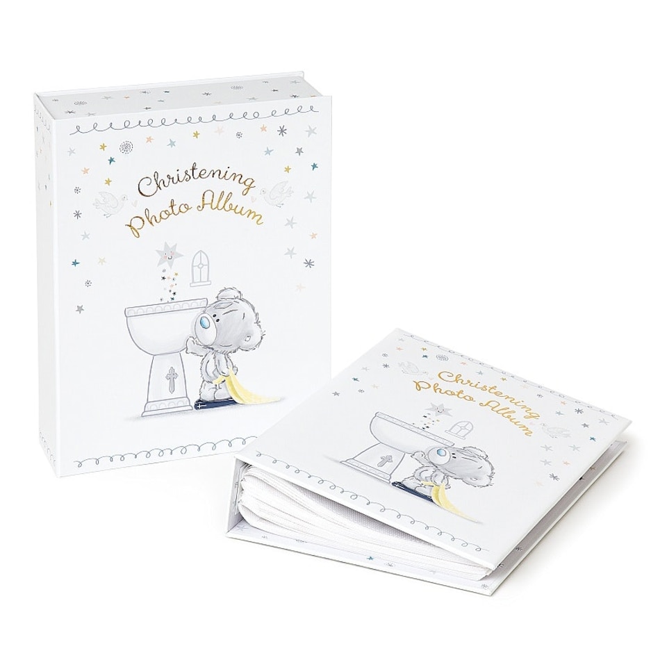 image 1 of Me to You Tiny Tatty Teddy Baby Christening Photo Album Gift Boxed - Holds 160 Photos 6 x 4"