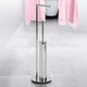 image 2 of Showerdrape Belgravia Chrome Freestanding Toilet Roll Holder & Toilet Brush Combo