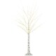 image 1 of HOMCOM 5ft Artificial White Birch Tree Light w/ 96 Warm White Pre-Lit LED Light