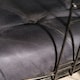 image 2 of Distinctive Cage Style Black Finish Chair, Fabric Upholstered Arm Chair For Bedroom, Stylish Armchair Black