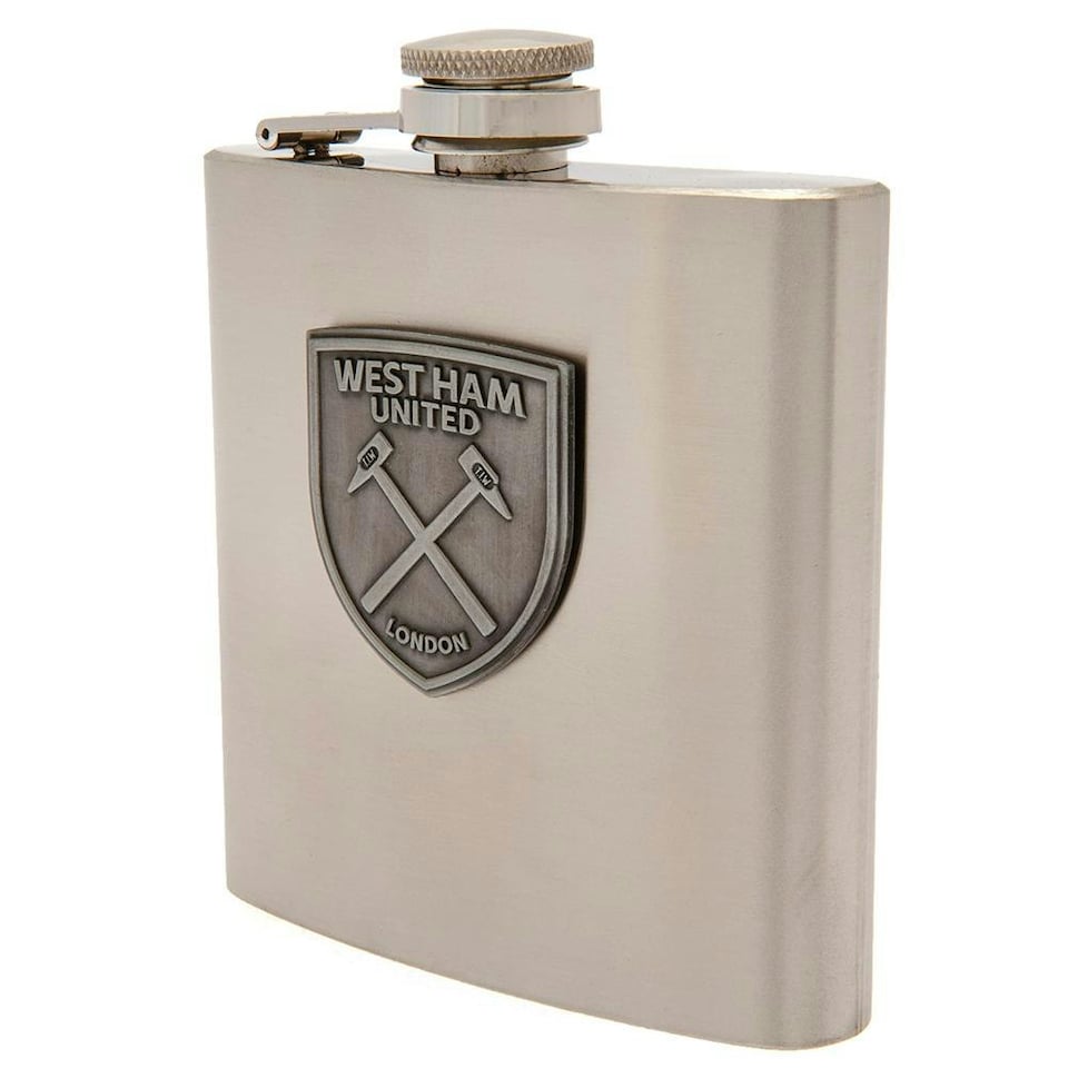 West Ham United FC Badge Hip Flask - Silver - One Size