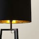 image 4 of ValueLights Hiru Black 3 Tier Floor Shelf Lamp Black Shade | Black