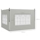 image 7 of Outsunny Gazebo Side Panels for 3x3(m) or 3x6m Gazebo Canopy, 2 Pack, White