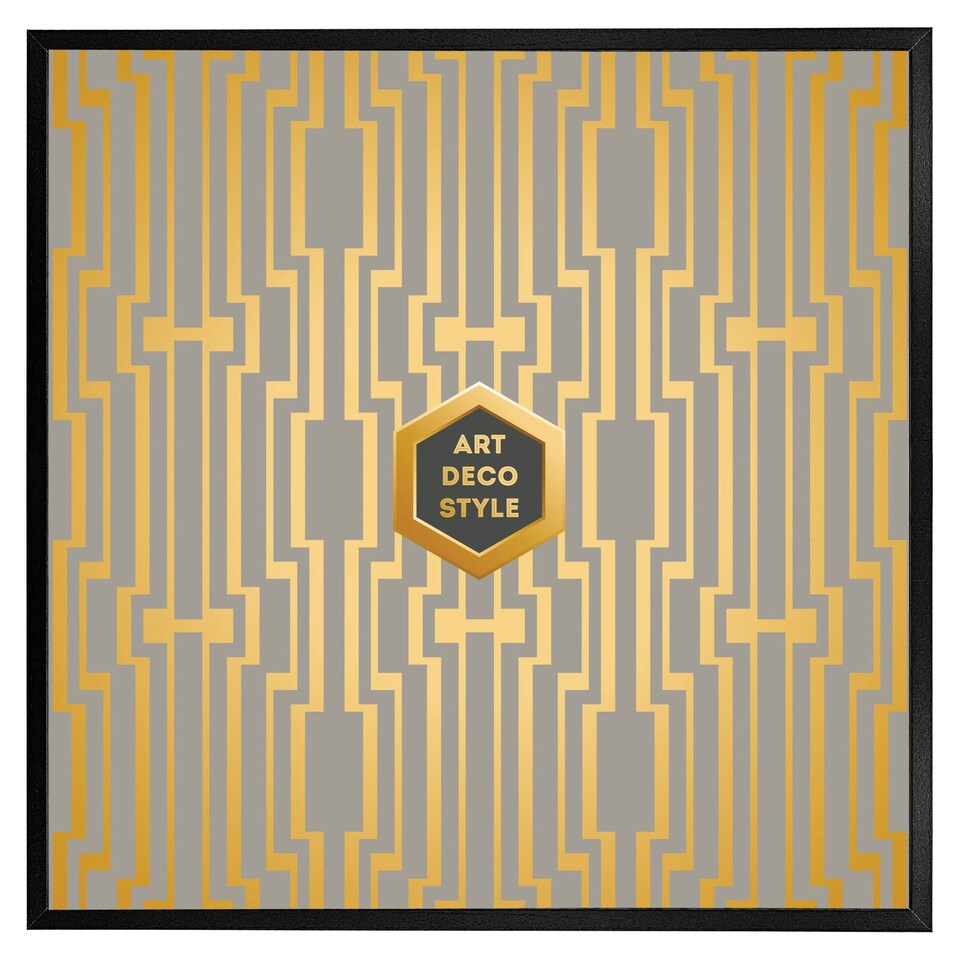 image 1 of Art deco style (Picutre Frame) Black | M